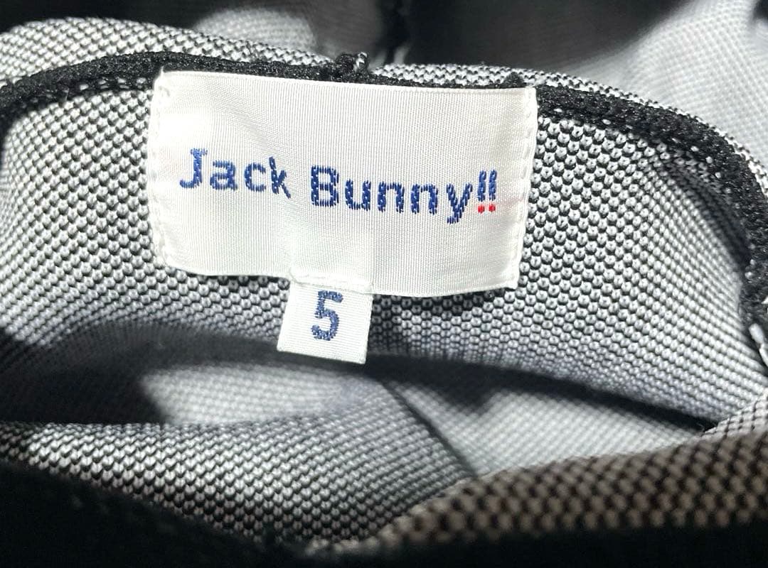 美品☆Jack Bunny!! ロゴジャガードニットフーディ ブラック　サイズ5