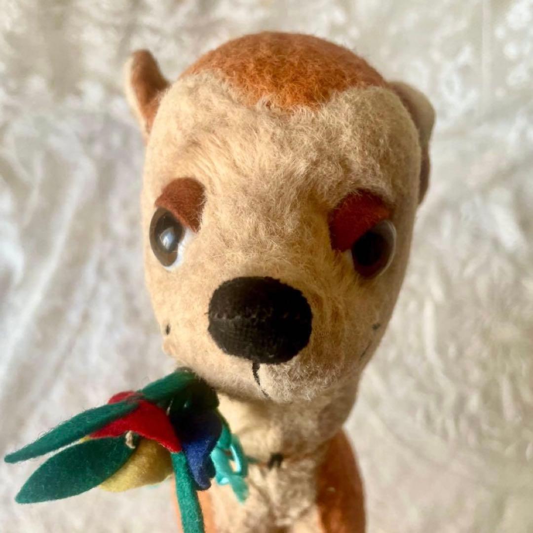 バンビぬいぐるみ3体セット　子鹿小鹿　　フランスアンティーク　ドイツヴィンテージ