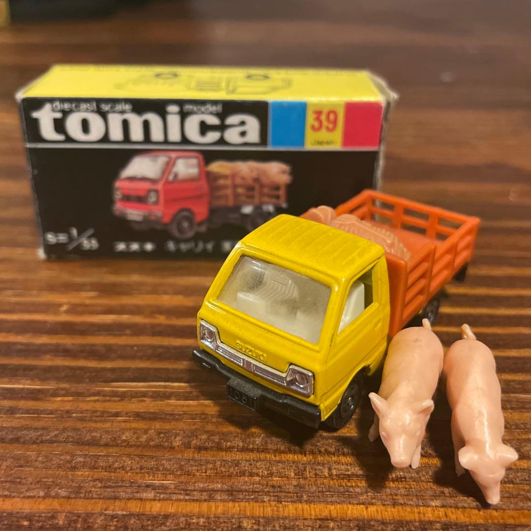 トミカ　黒箱　39　スズキ　キャリー　家畜運搬車