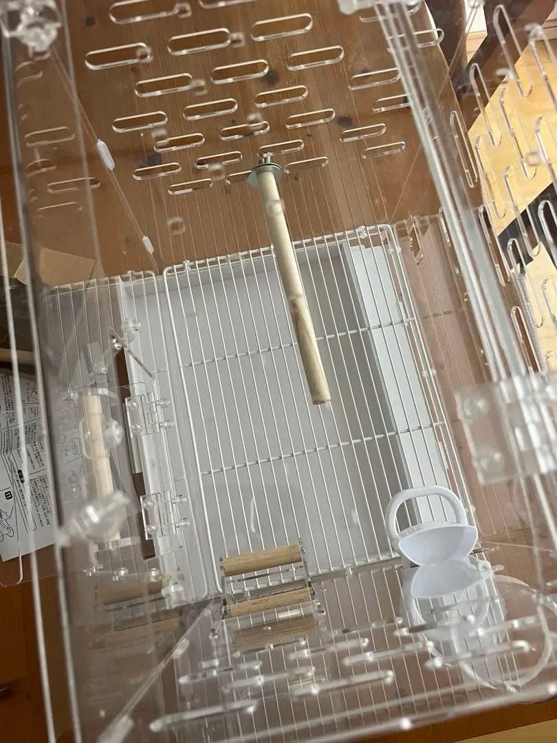 コトリウム350-Ⅱ 未使用　アクリル　鳥籠　鳥かご　透明　餌飛び防止