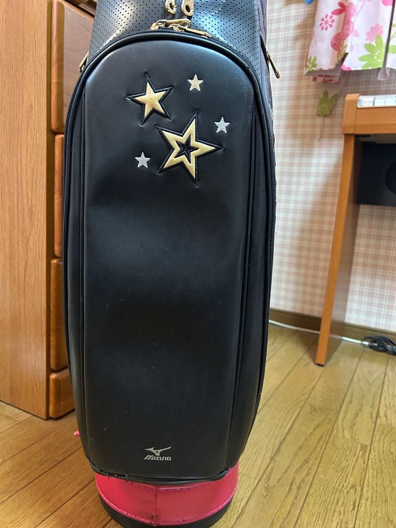 Mizuno レディース キャディバッグ 黒 ピンク