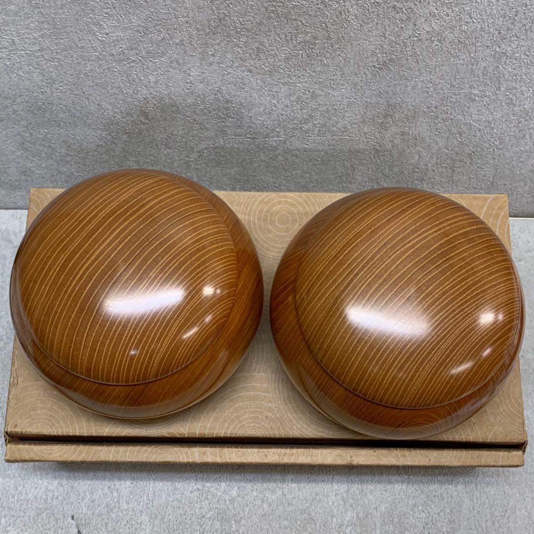 美品！懐志 碁笥 欅 特大 36号 1セット 銘入り 囲碁 碁石入れ 高級碁笥