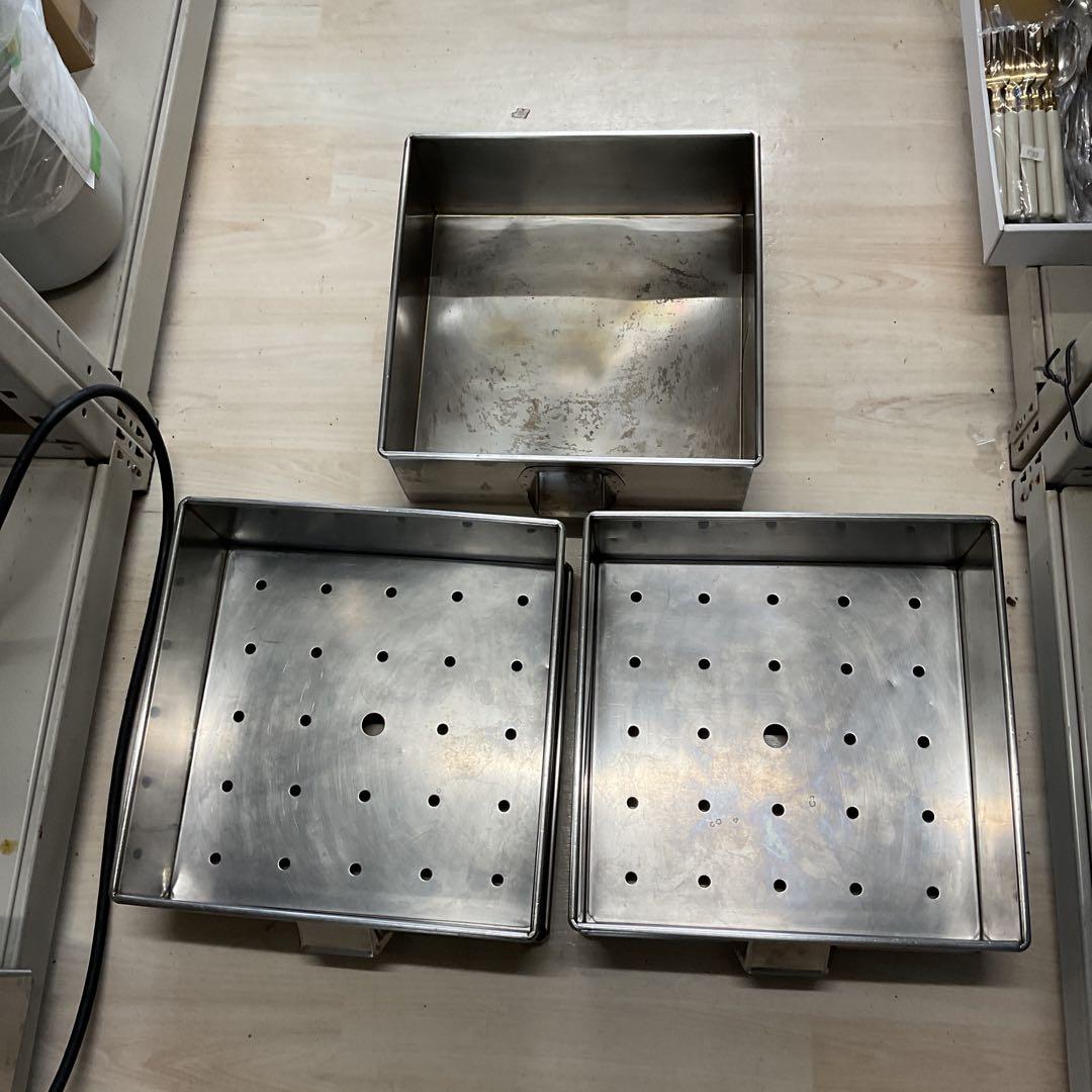 ステンレス製2段蒸し器　中古　350/350/400