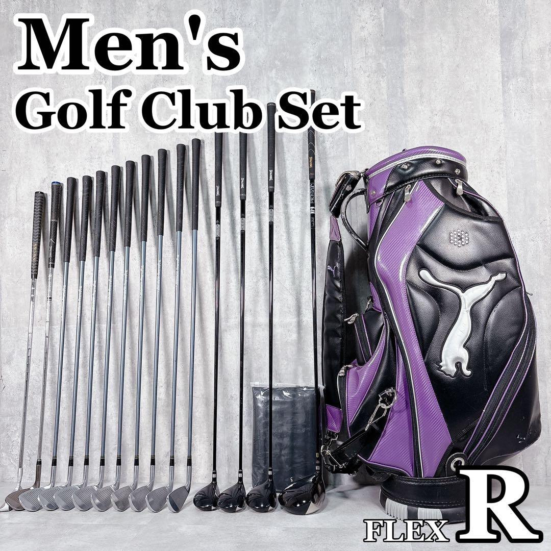 V944 スポルディング 他 ゴルフクラブ メンズ フルセット プーマ 紫黒 R
