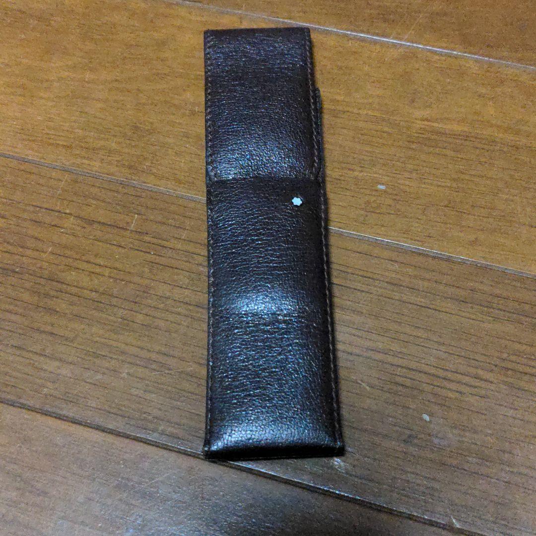貴重品　デットストック　モンブラン　レザー　ペンケース【ダークブラウン】