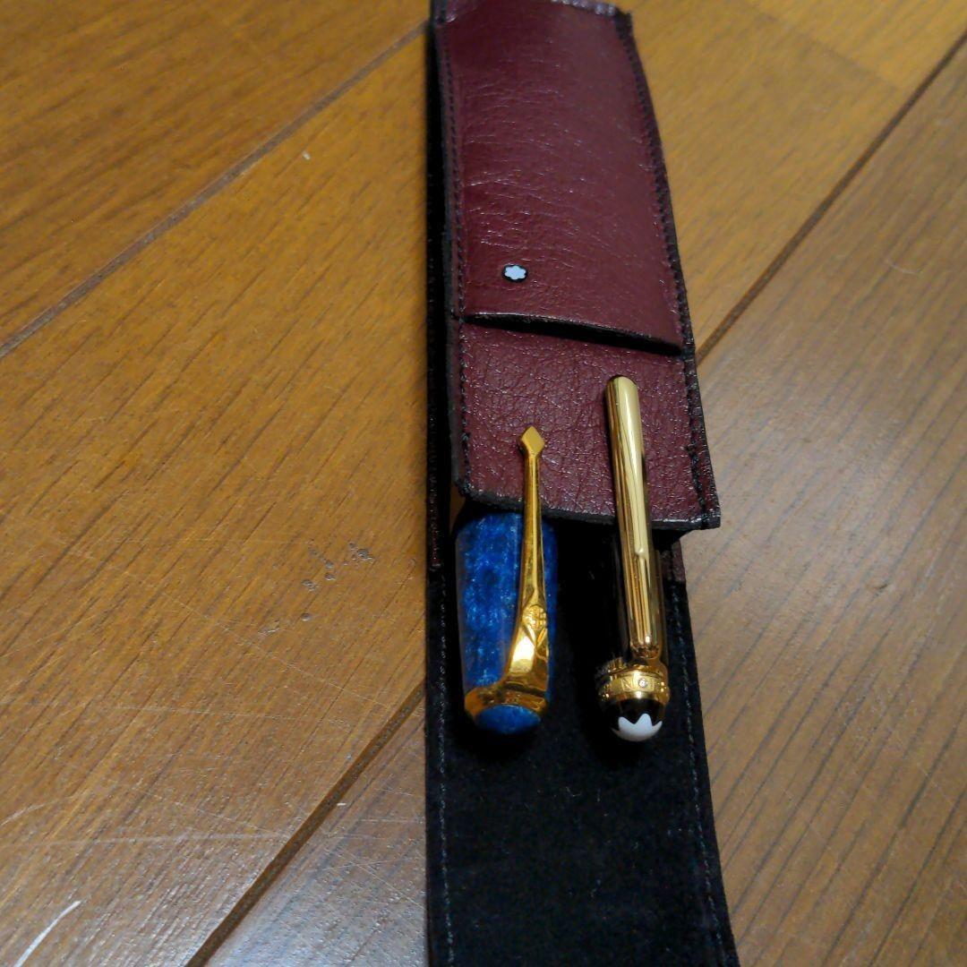 貴重品　デットストック　モンブラン　レザー　ペンケース【ダークブラウン】
