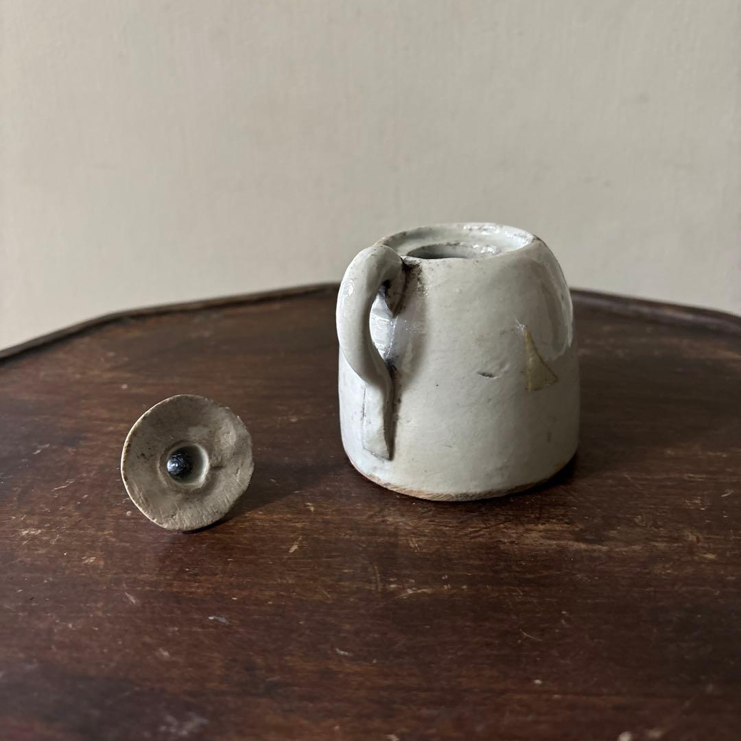 李朝灯火器　油壺　韓国アンティーク　朝鮮古美術　古民芸　骨董　古道具　スッカラ