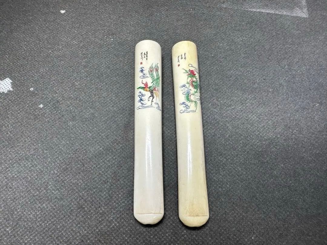 極上　龍鳳　天然素材　喫煙具　煙管 パイプ　彫刻 細密細工　骨董　アンティーク