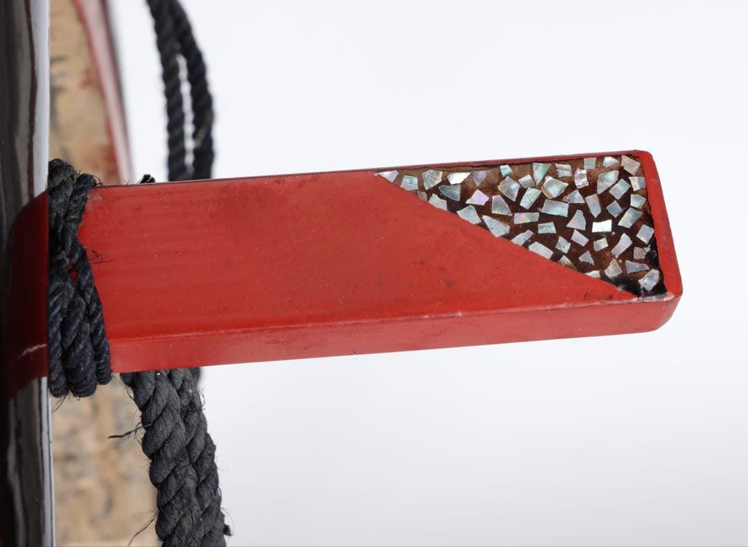 時代物 鞍 漆塗 螺鈿細工 家紋金具 木製 馬具 装飾鞍 古美術 骨董品 花嫁鞍