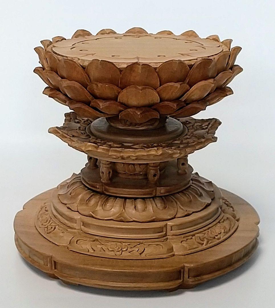 円台座のみ 坐像用#439 ◆白檀 木彫 仏像付属品