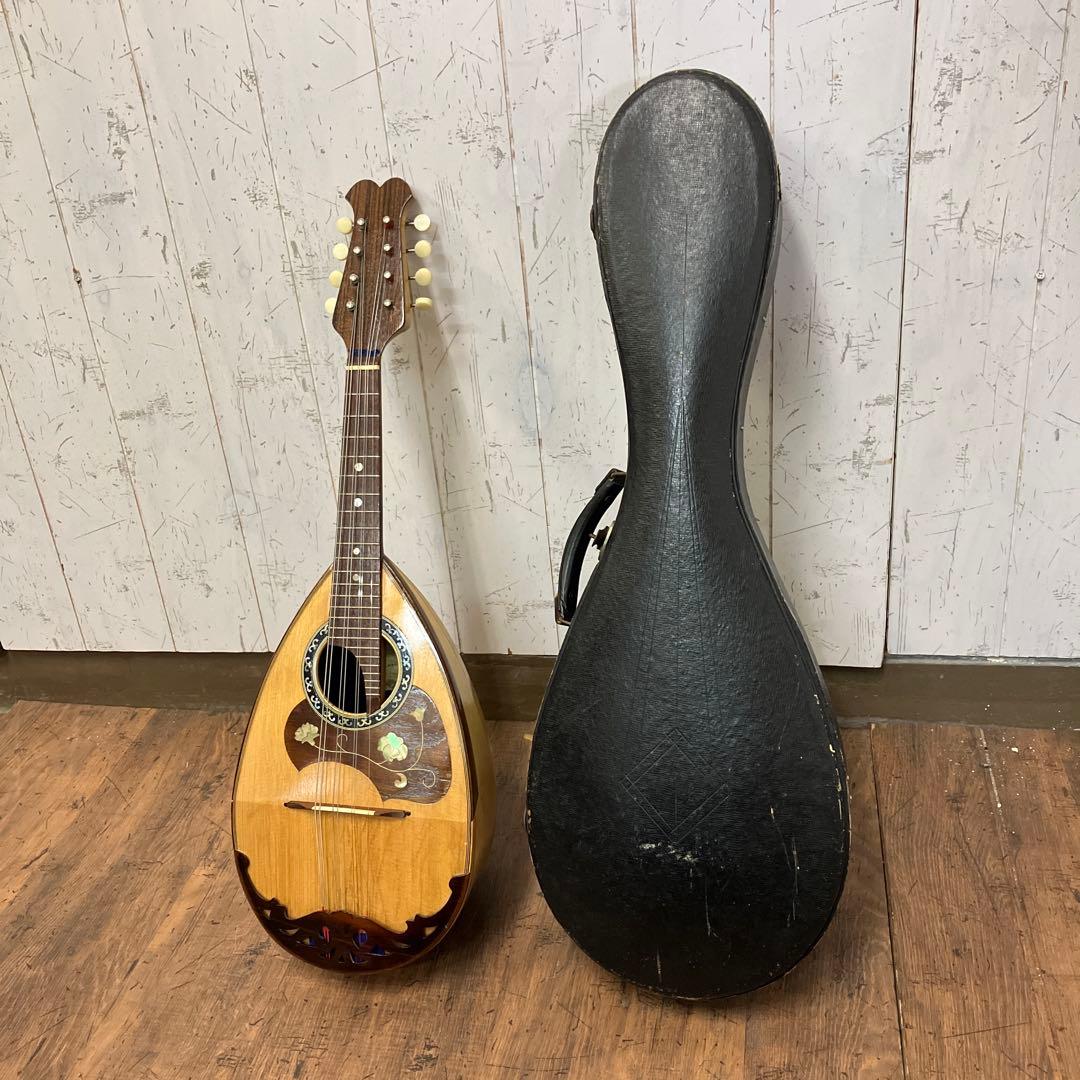 昭和レトロ ビンテージ マンドリン 7弦 4コース 豪華装飾 彫刻 螺鈿 貝細工