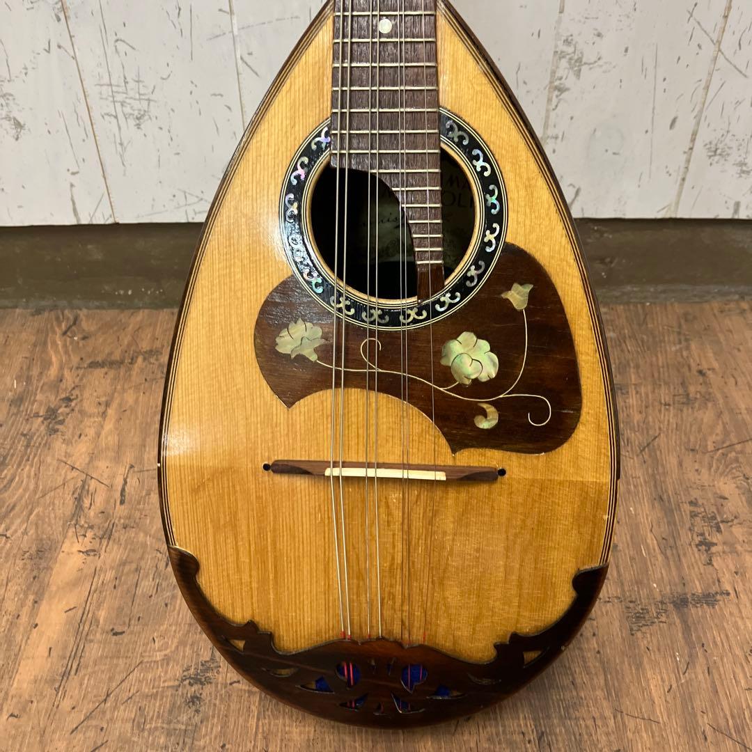 昭和レトロ ビンテージ マンドリン 7弦 4コース 豪華装飾 彫刻 螺鈿 貝細工