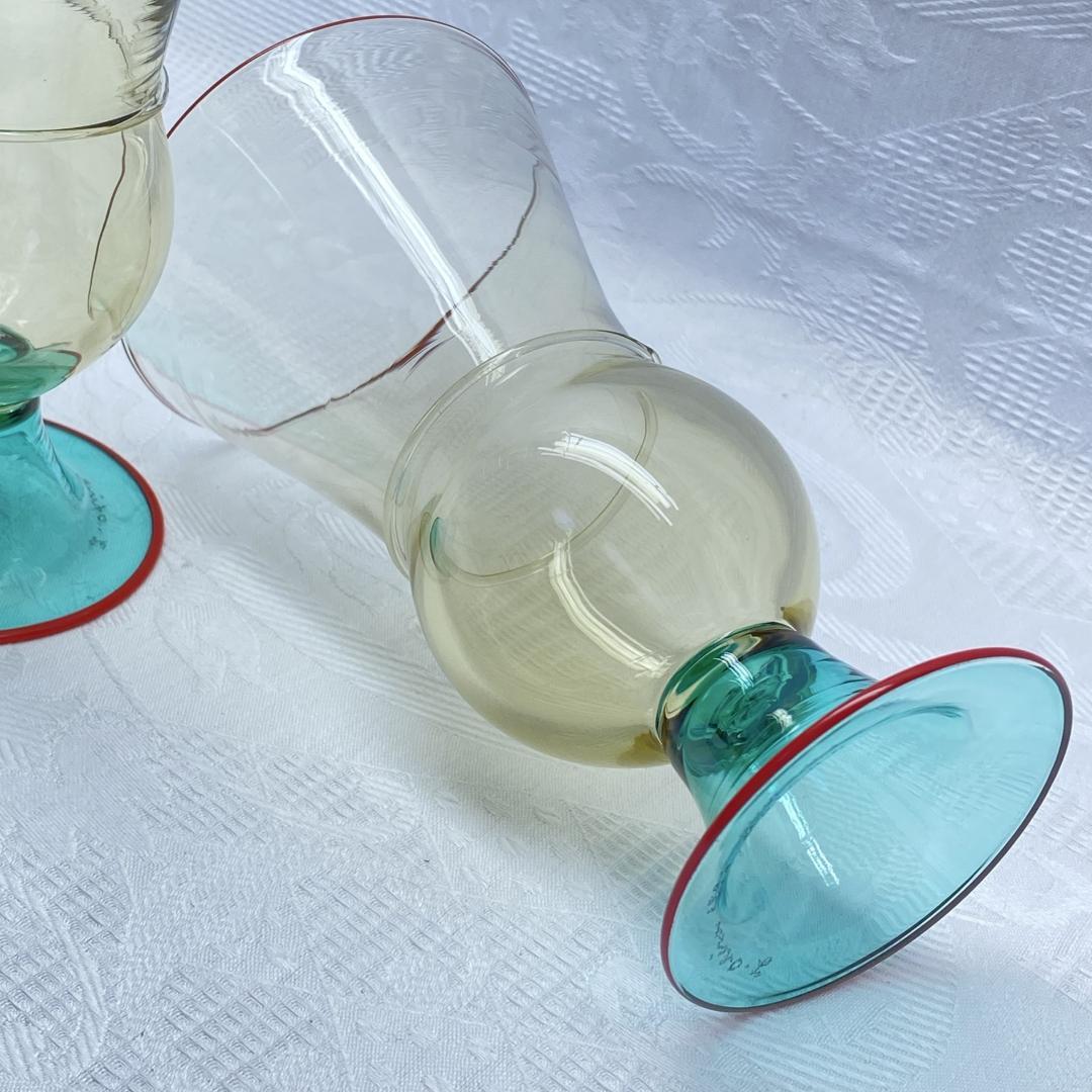 希少 大平洋一 Yoichi Ohira ベネチアンガラス グラス 2客セット