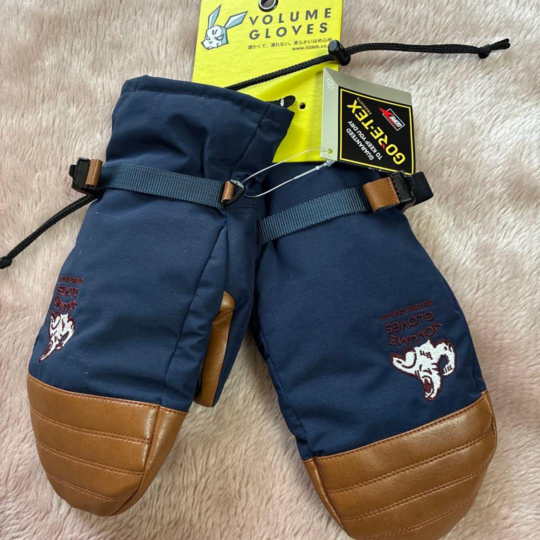 MITTEN KING GORE-TEXミトングローブSサイズネイビー×キャメル