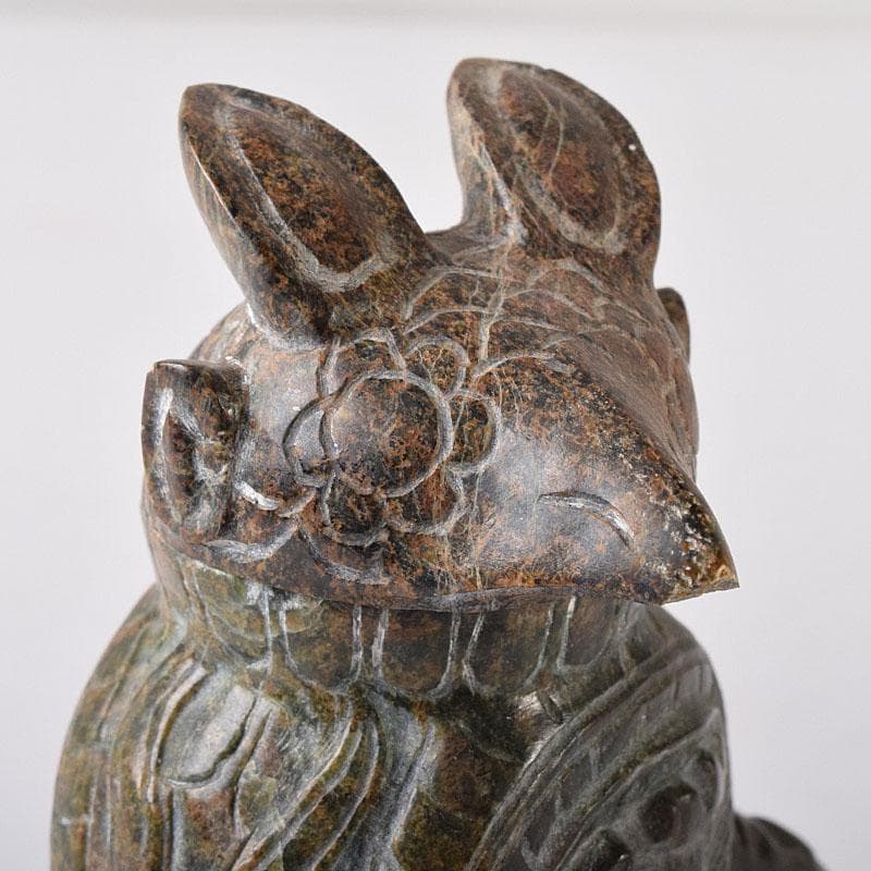 水芙蓉　中国　玉石彫刻　神獣型壷　V　R8307