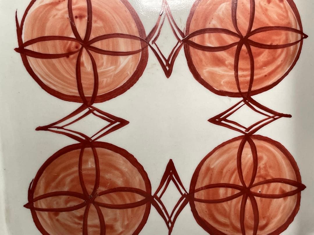 #2陶芸家　上田恒二　木野皿山　赤絵　角皿　折敷　盆　民藝　船木研兒　河井寛次郎