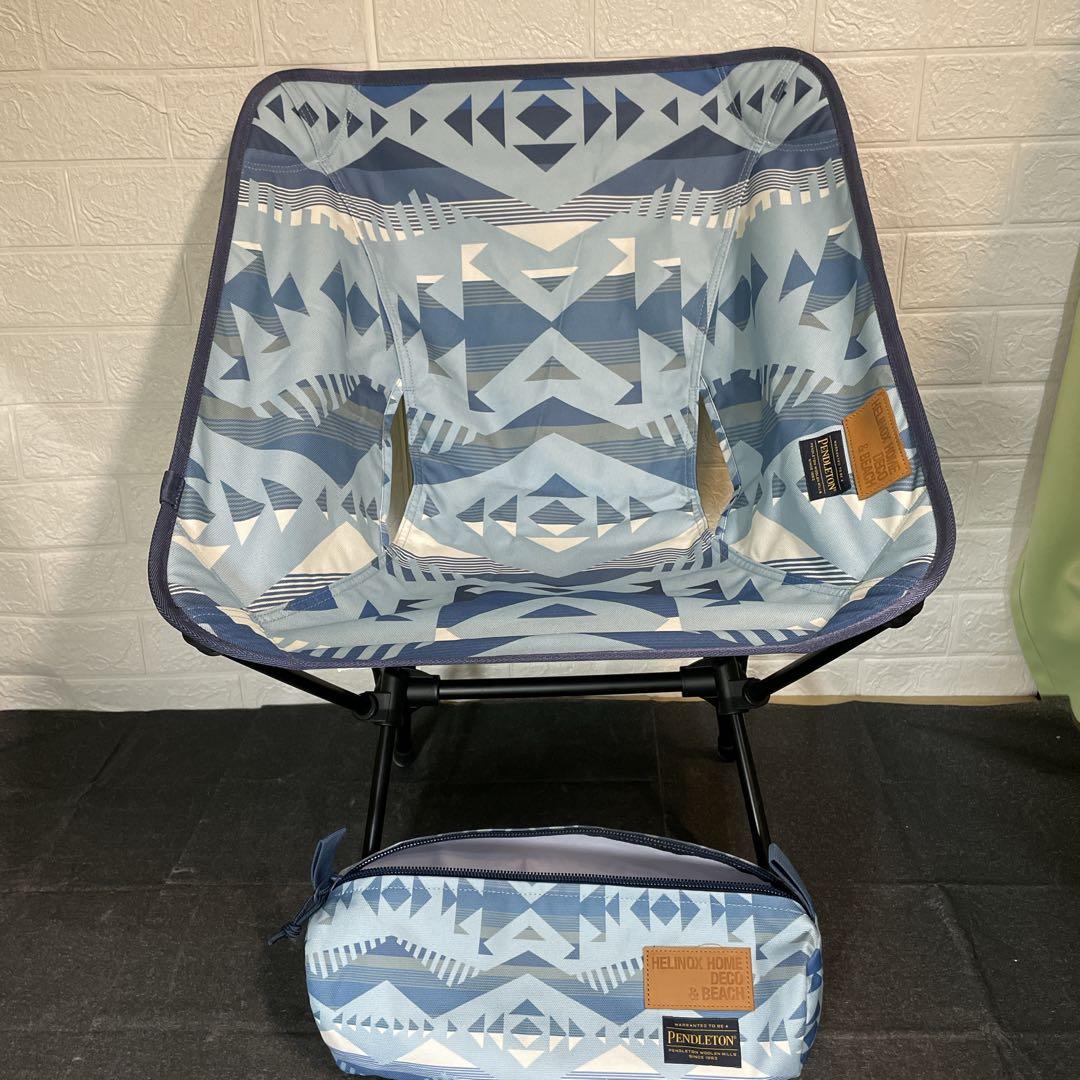 美品 ペンドルトン×ヘリノックス チェアワン Blue Los Lunas