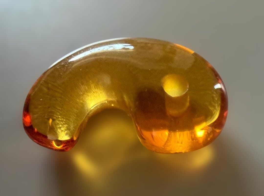 シトリン　勾玉　30ミリ