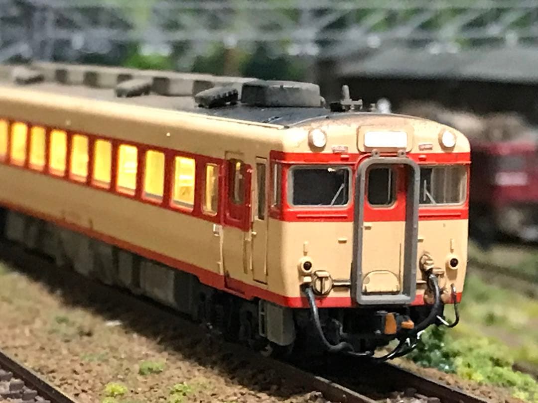 国鉄キハ58 福知山行き ウエザリング加工 室内塗装 室内灯入り　精密加工品