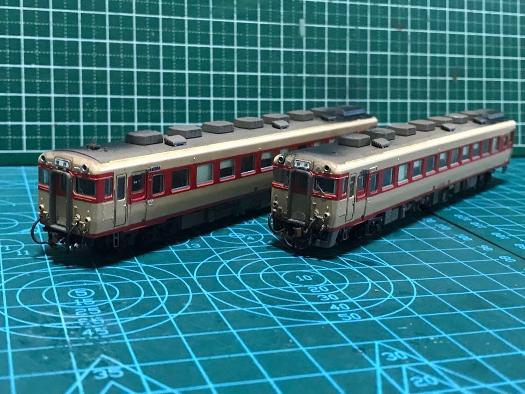 国鉄キハ58 福知山行き ウエザリング加工 室内塗装 室内灯入り　精密加工品