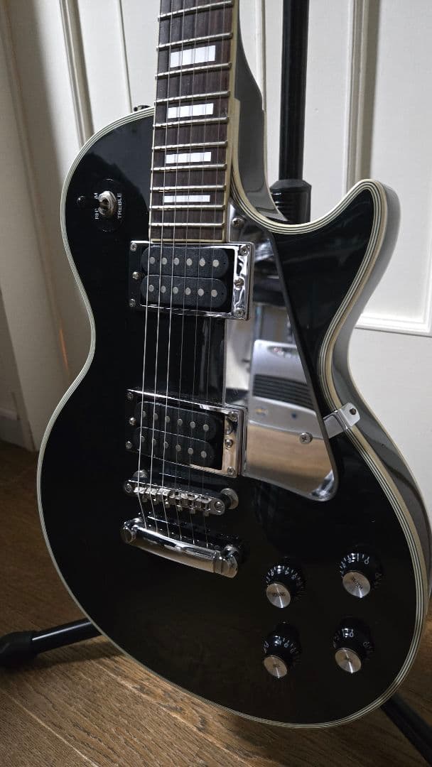 Photogenic レスポールタイプエレキギター ブラック ギターケース付き