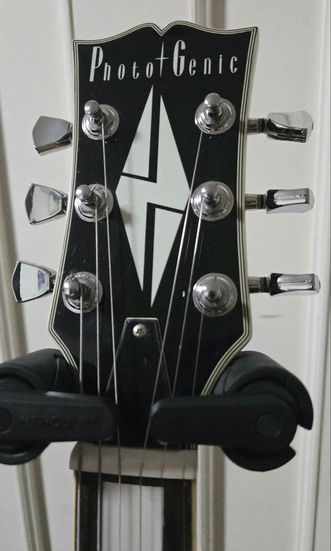 Photogenic レスポールタイプエレキギター ブラック ギターケース付き