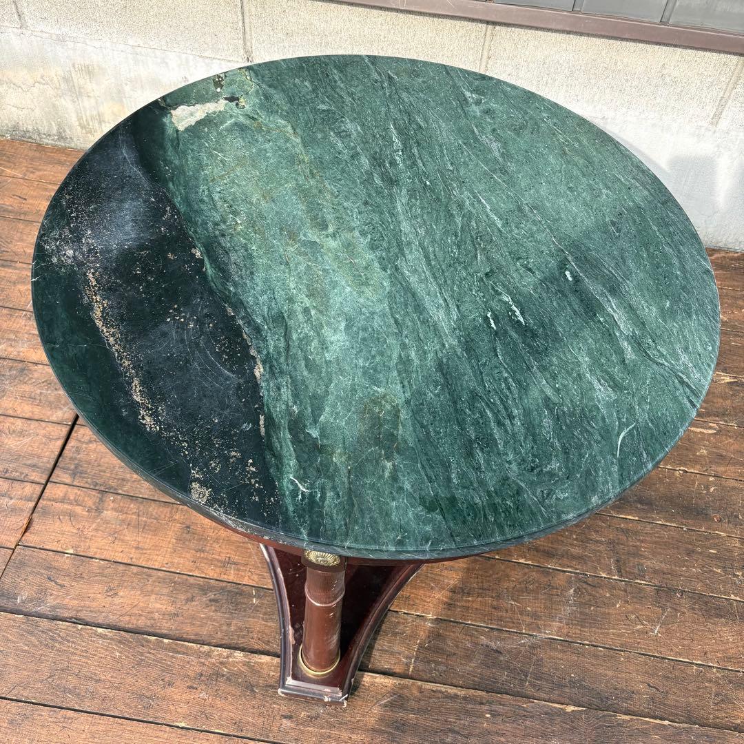 北欧レトロ 大理石天板 ローテーブル 円形テーブル クラシック家具 アンティーク