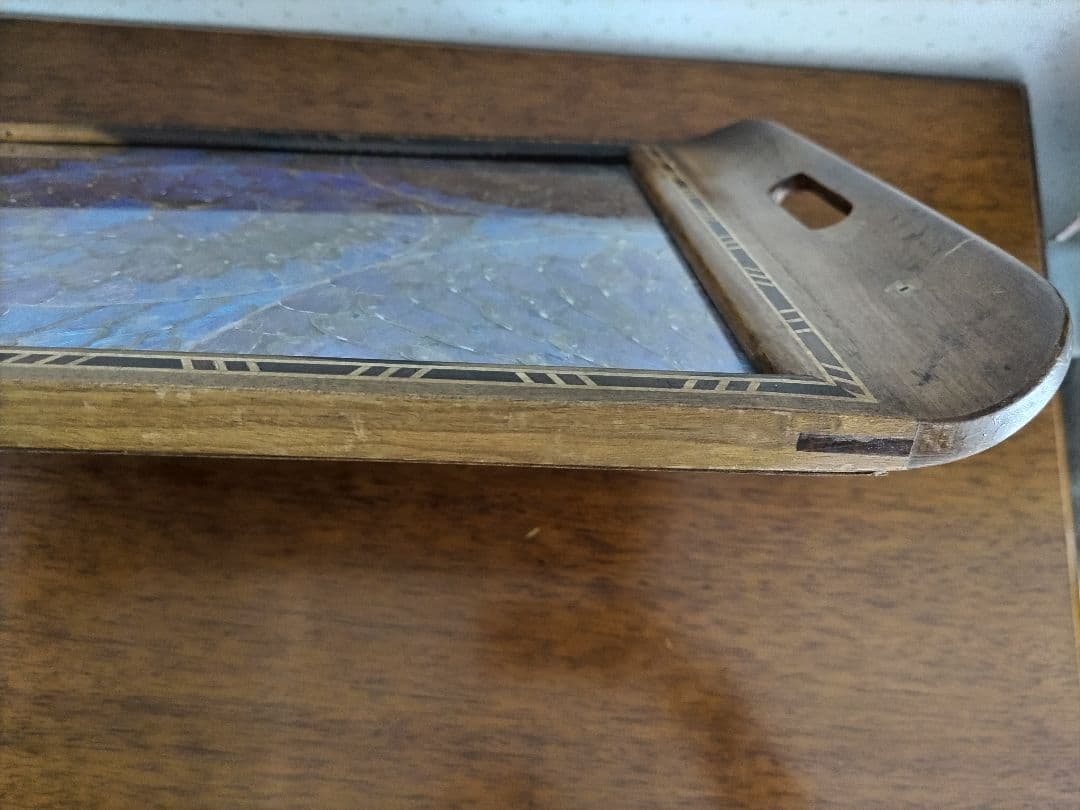 【希少レア 美品】蝶 トレー 美術品 アンティーク 昭和