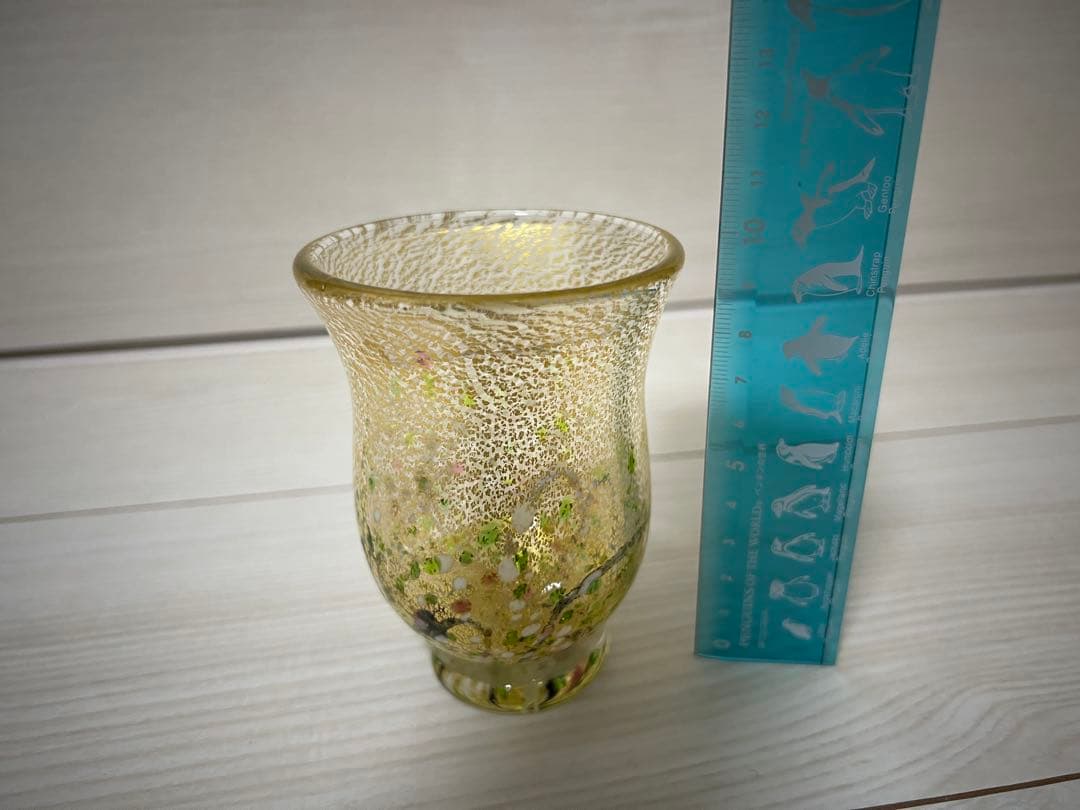 黒木国昭 金彩 ぐい呑み 光琳 琳派 綾切子 ガラス工芸