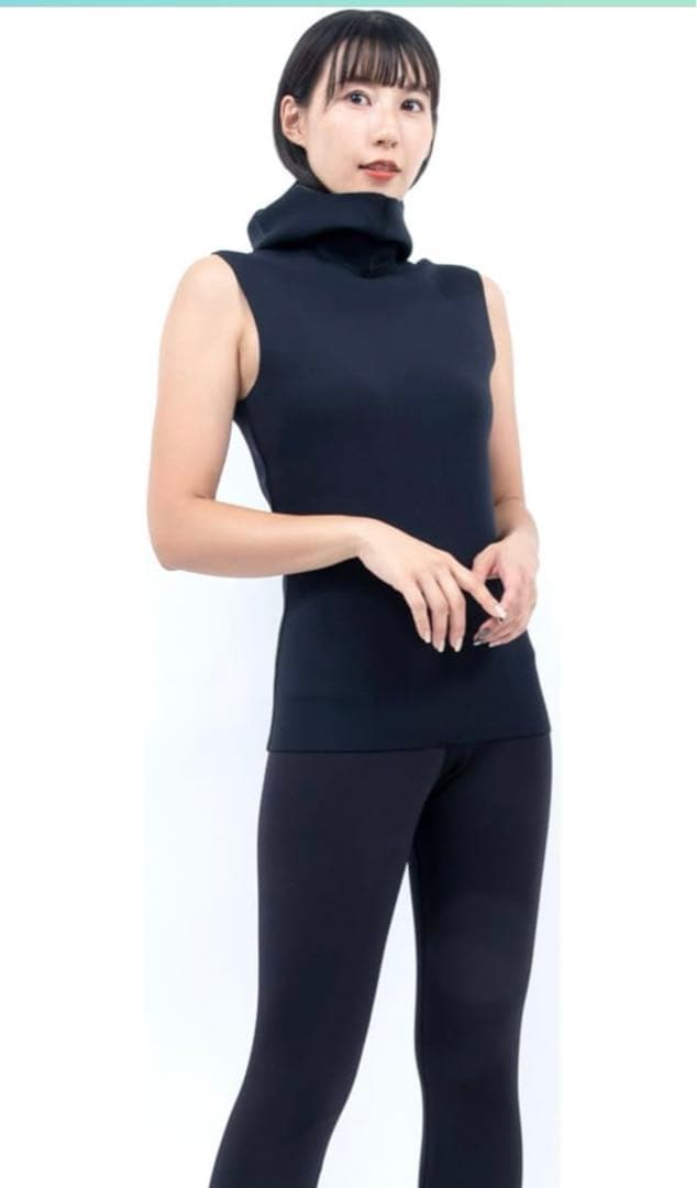 AIR SKINブラックメタリックス レディース ウェットスーツ防寒インナー