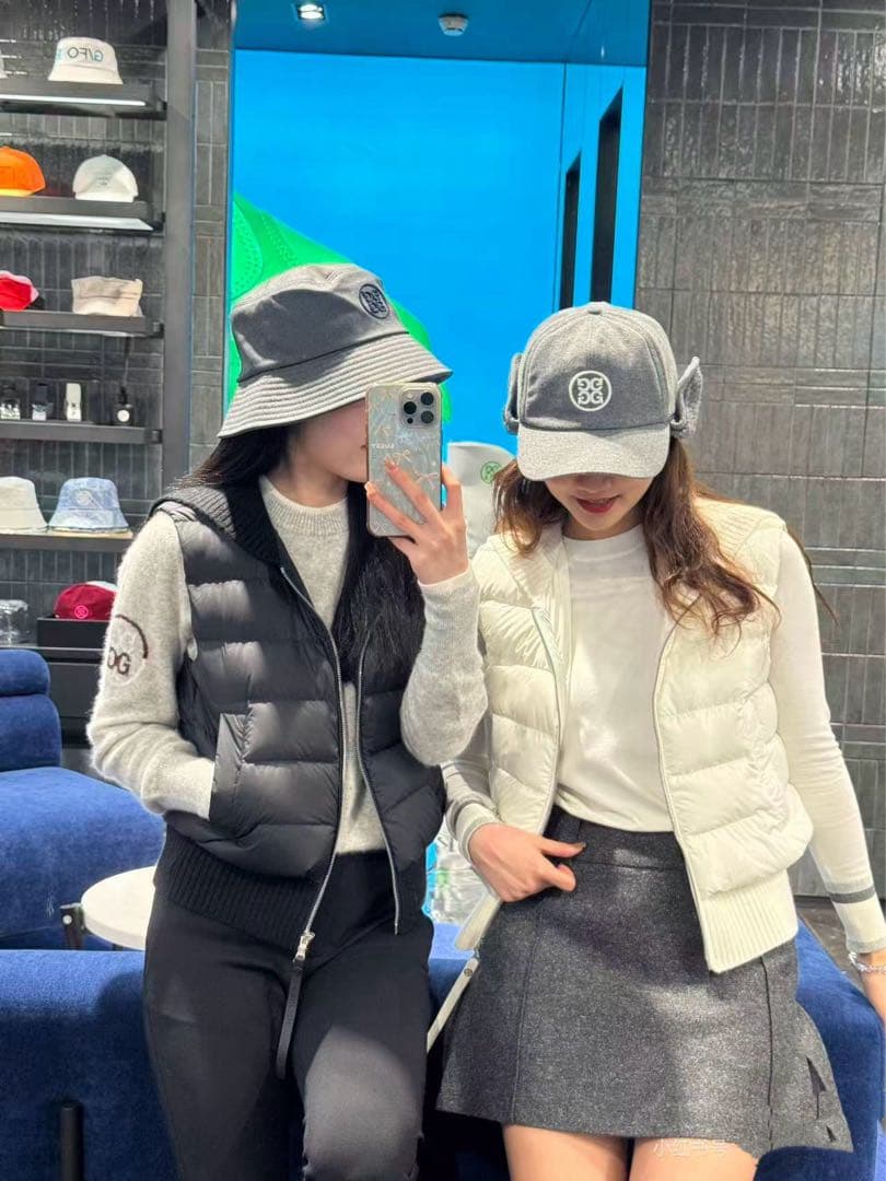 【黒L】G/FORE ジーフォア ゴルフ レディース ダウンベスト