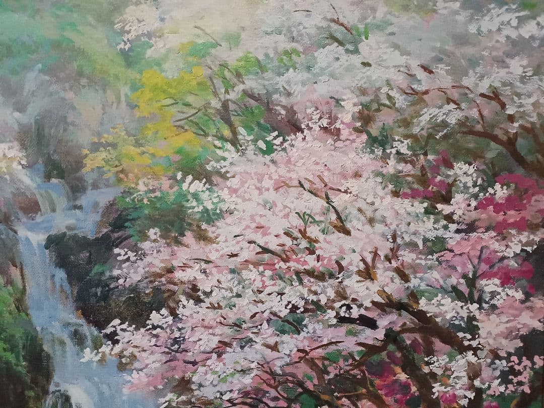 徐波　「春の息吹」 油彩　P15号　中国美術家協会　中国遼寧省　三越個展10回
