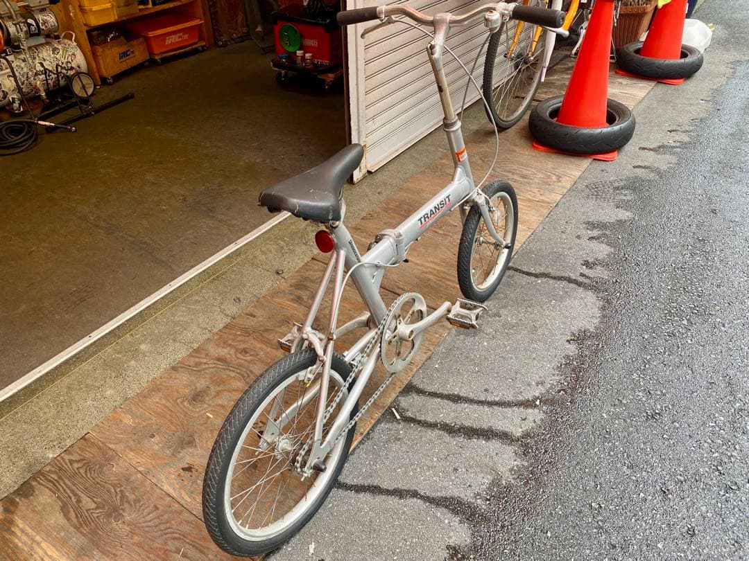 【中古】TRANSIT シルバー 折りたたみ自転車 整備済み