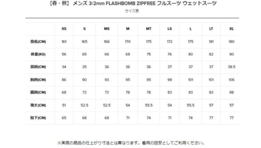 RIP CURL FLASH BOMB ZIPFREE 3mmx2mm サイズM