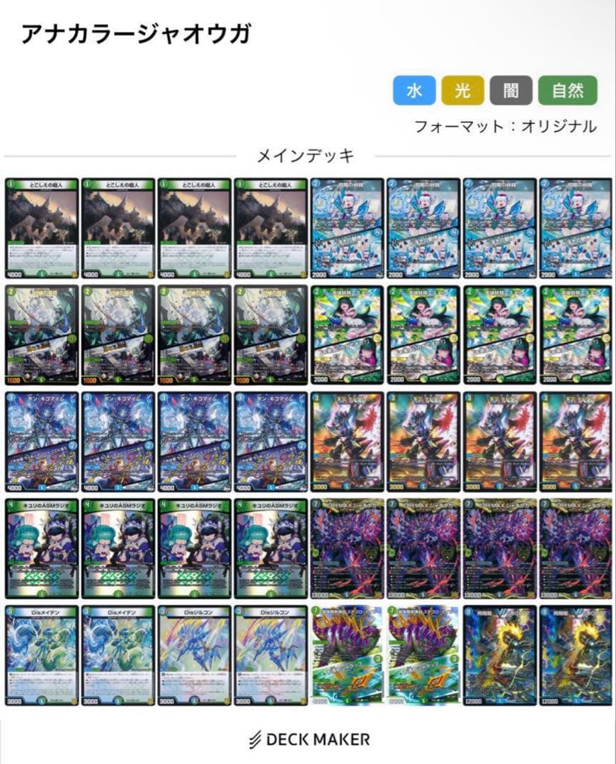 CS優勝　アナカラージャオウガ デッキ 40枚