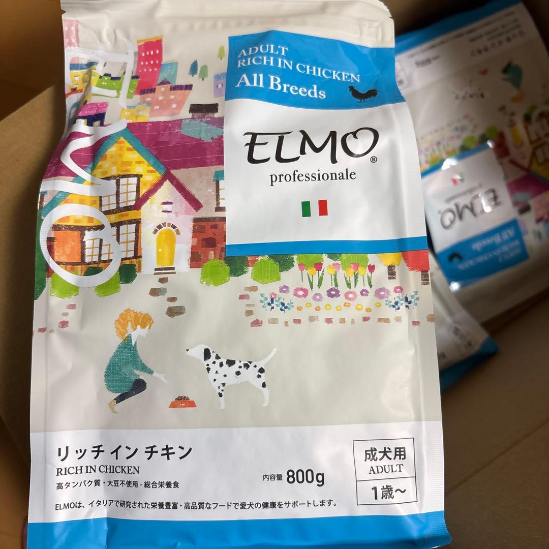ELMO リッチインチキン 800g ドライフード×12袋 計9.6キロ