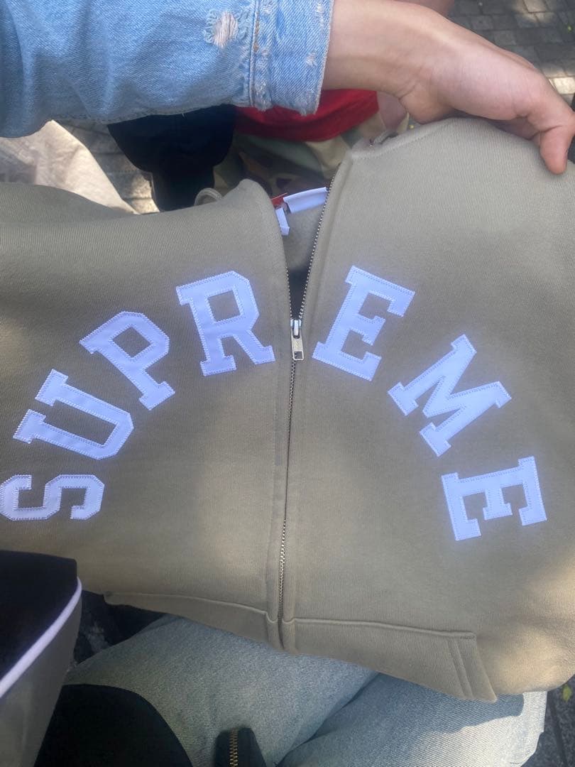 スケートボード Supreme x Champion Zip Up Hooded \"Tan\"