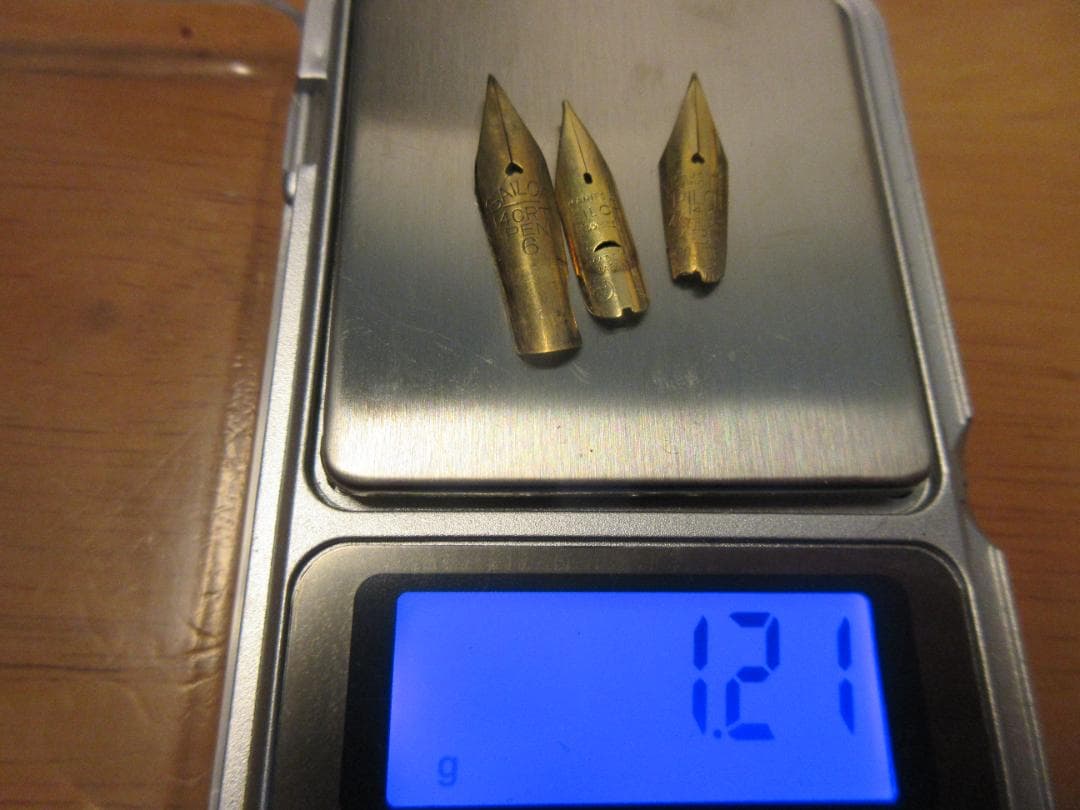 [お取り置き]万年筆ペン先 14K 1.2g 0.3g ／18K 0.49g