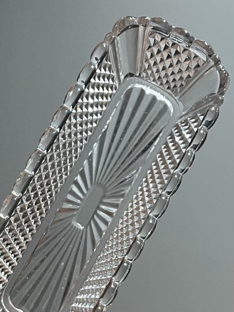 Baccarat バカラ/※19世紀 刻印有　ディアマンビゾー　長皿　トレイ