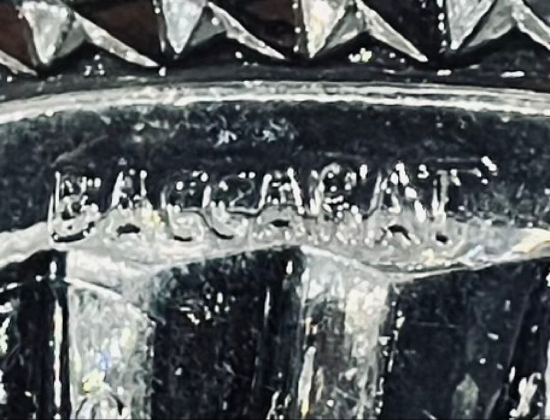 Baccarat バカラ/※19世紀 刻印有　ディアマンビゾー　長皿　トレイ