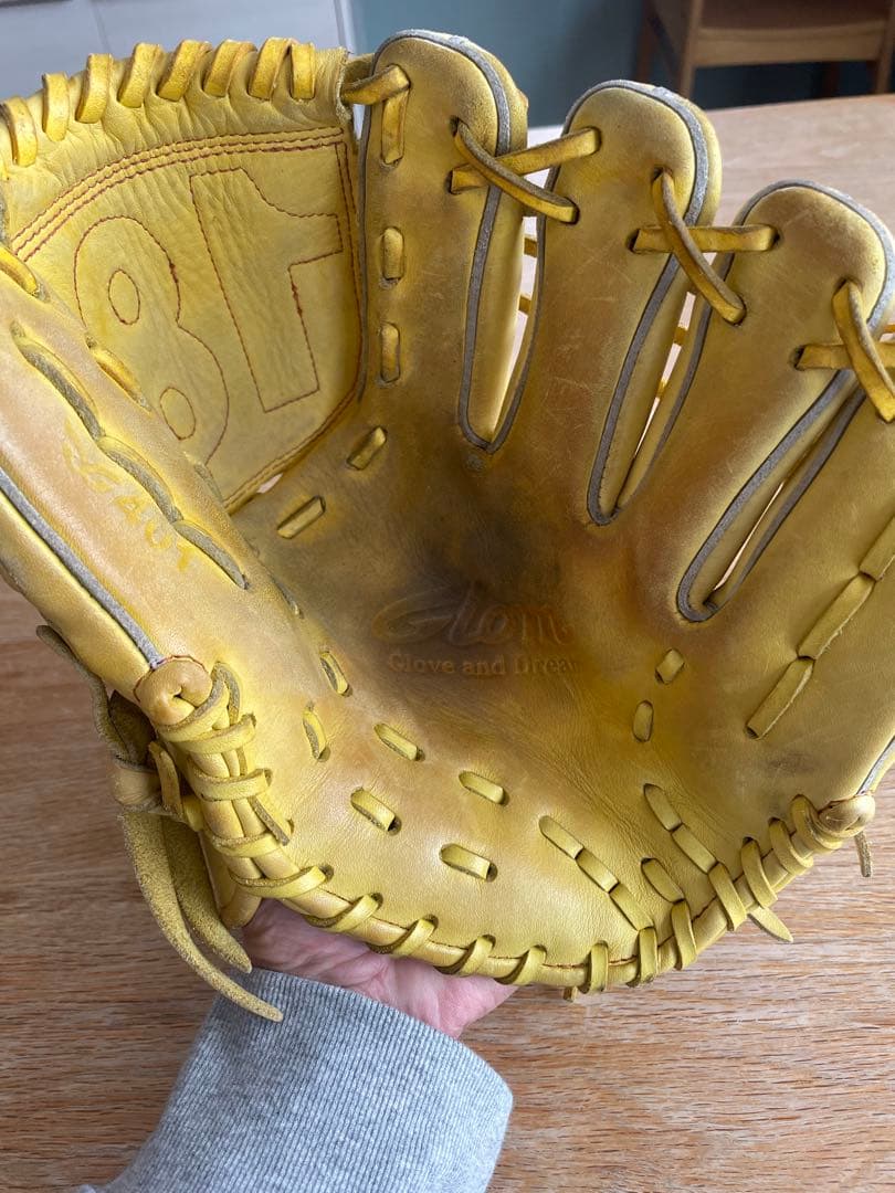 GROM 軟式野球グローブ　イエロー