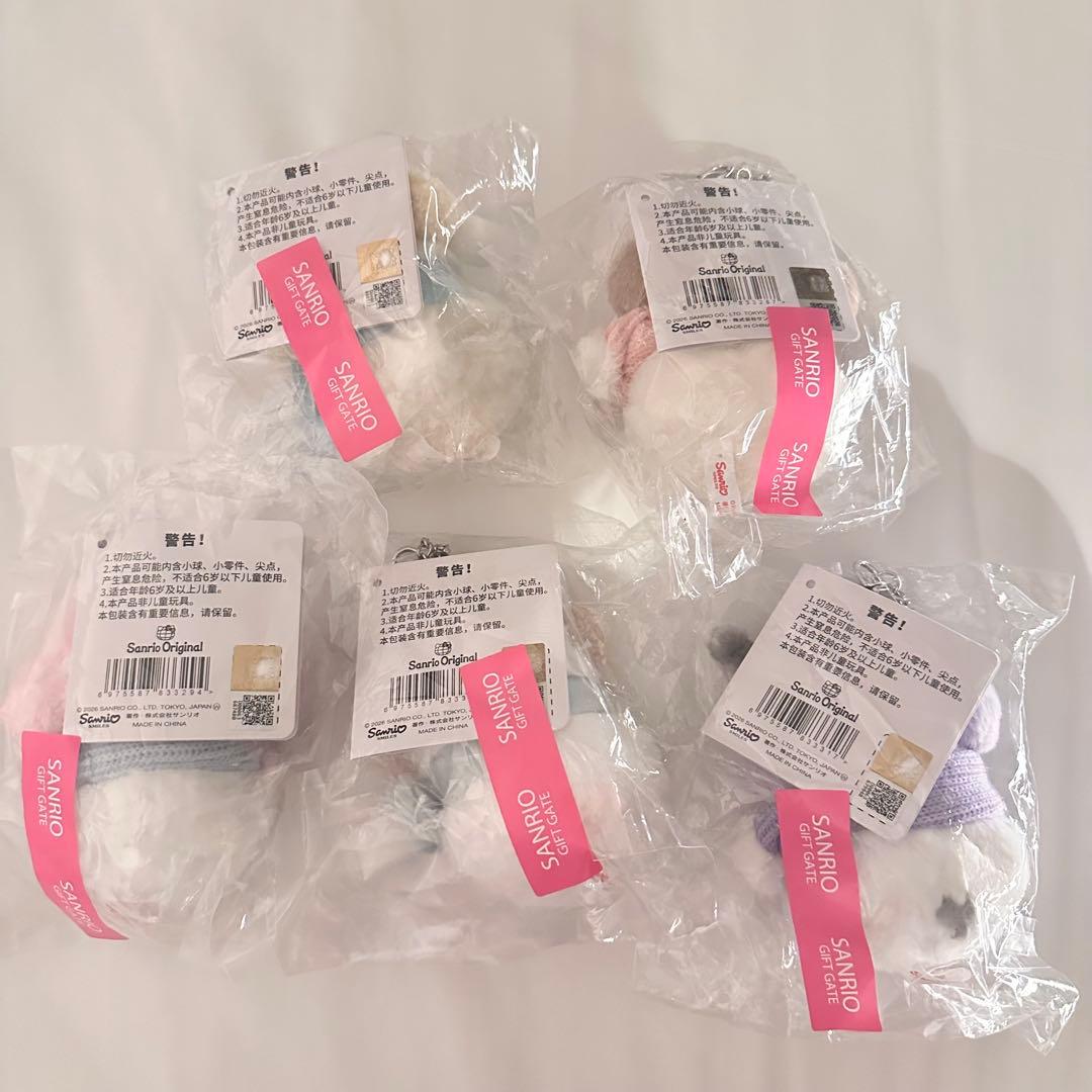 中国限定Sanrio 雪だるまシリーズ マフラー付き ぬいぐるみキーホルダー