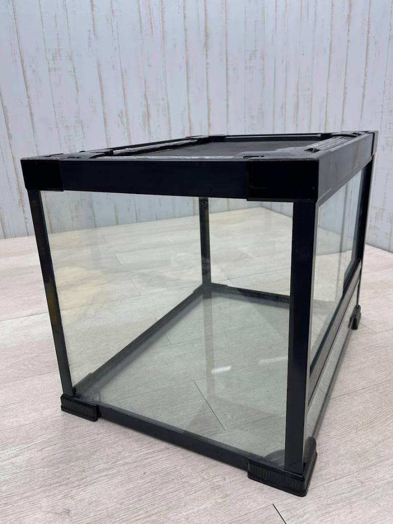 爬虫類ケージ ガラス製 メッシュ蓋 58.5×44×45㎝ 飼育ケース