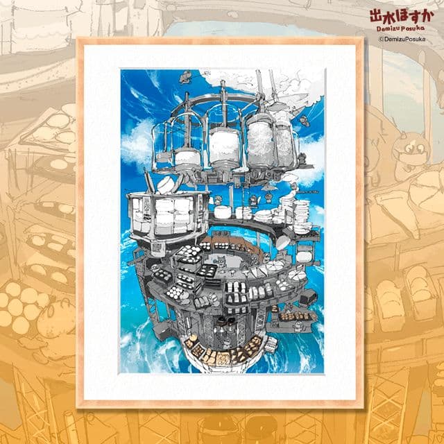 【限定品】出水ぽすか 直筆サイン＆シリアルナンバー入り複製原画＋アクリル板セット