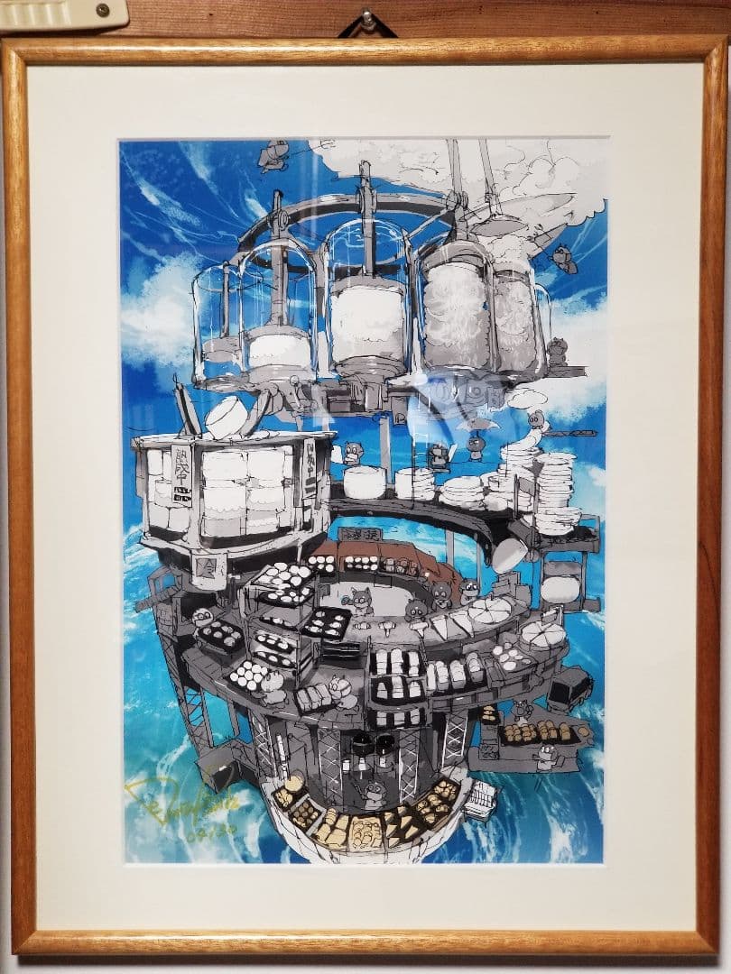 【限定品】出水ぽすか 直筆サイン＆シリアルナンバー入り複製原画＋アクリル板セット