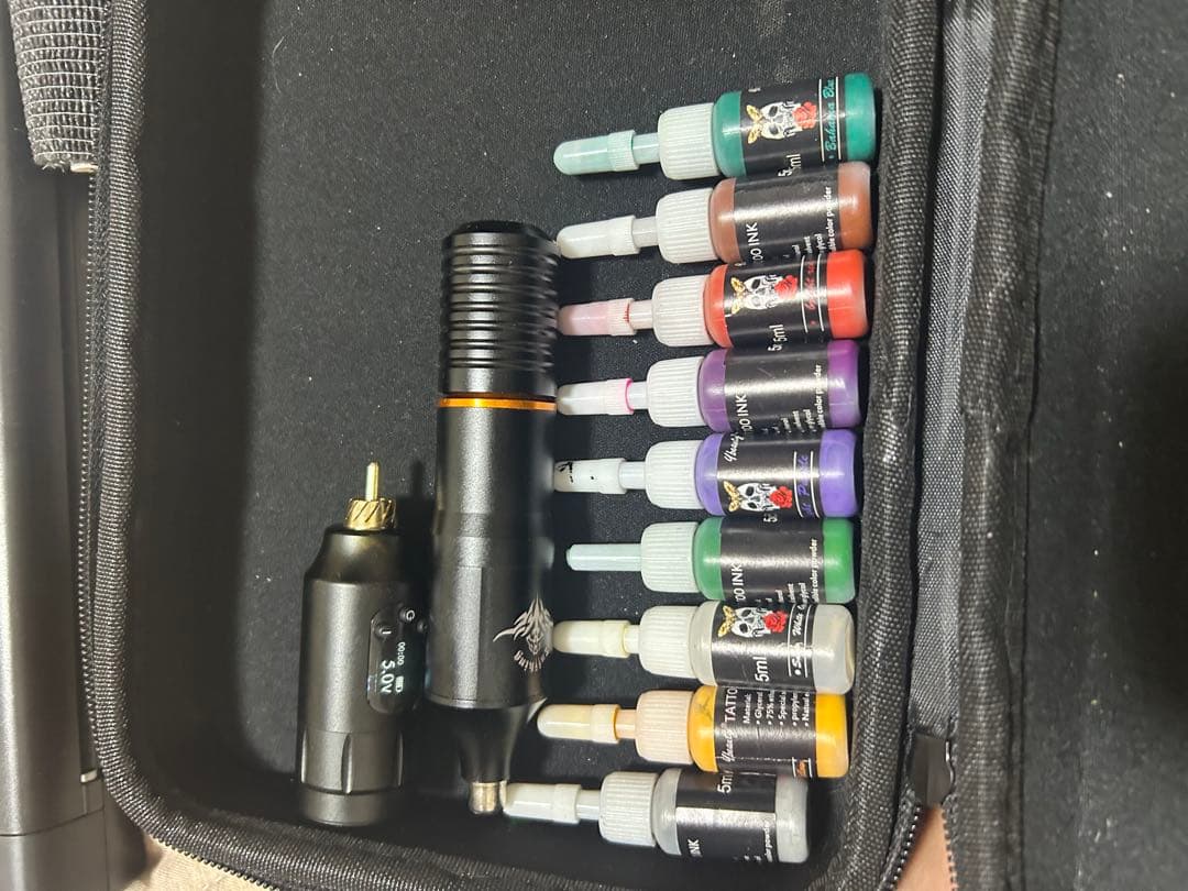 タトゥーマシーンと写しプリンター、インクセット