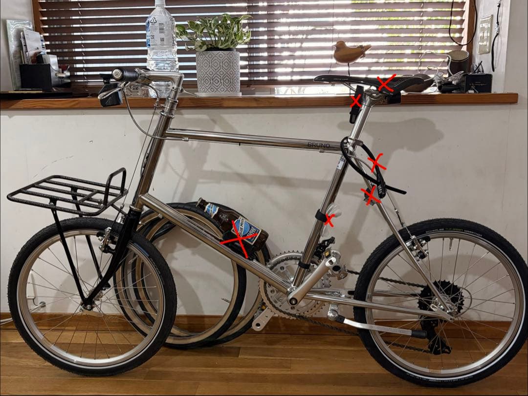 美品 BRUNO ミニベロ ロード クロムプレート 都内引渡し 460サイズ