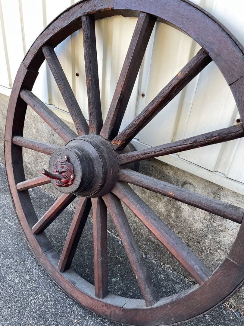 レア　車輪 木製車輪　アンティーク　希少品　ガーデニング　天狗　骨董品　希少