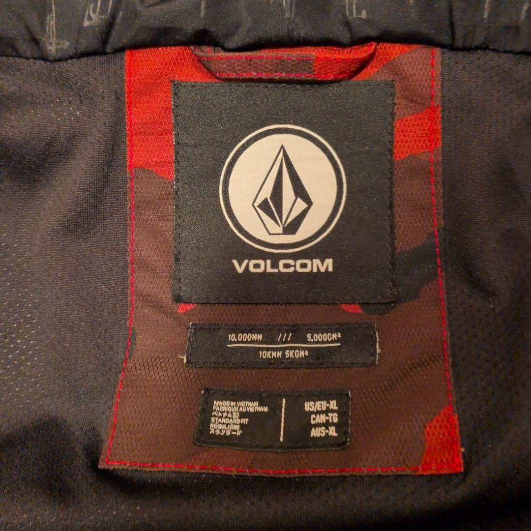 VOLCOM赤黒迷彩 スノーボードウェアセット