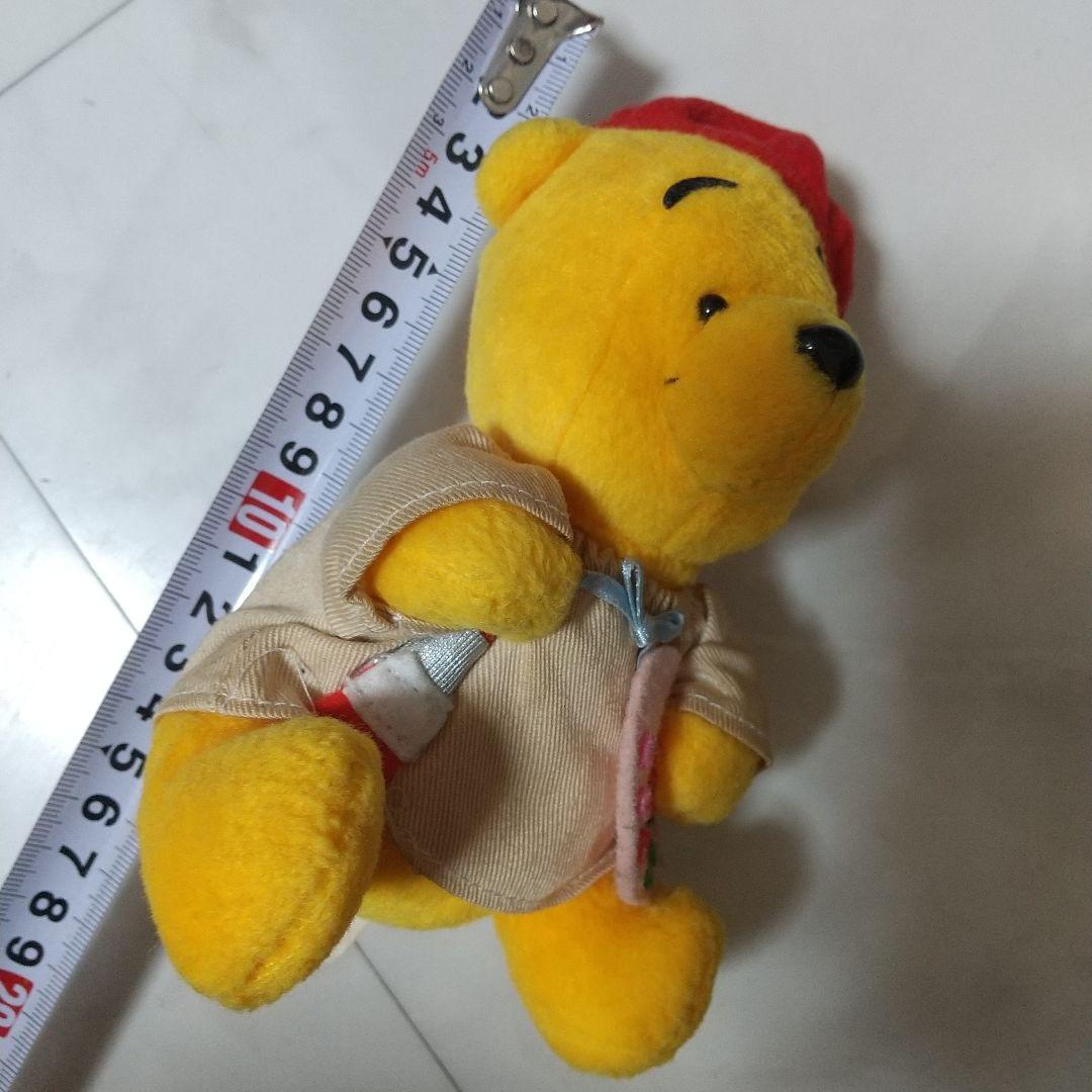 絵描きスタイルコスチュームのプーさんぬいぐるみ　マスコット